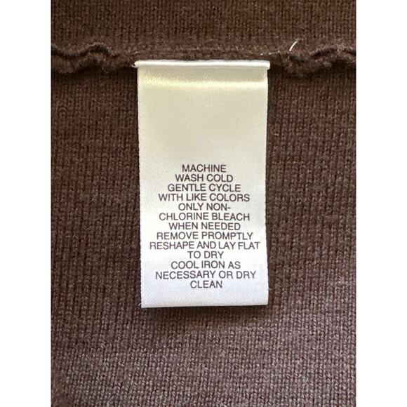 Lagenlook Spring Mercer Cowl Neck Sweater S Brown Tan Orange Color Blocked - Picture 7 of 11